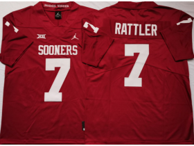 NCAA Oklahoma Sooners #7 Spencer Rattler Red College Football Jersey