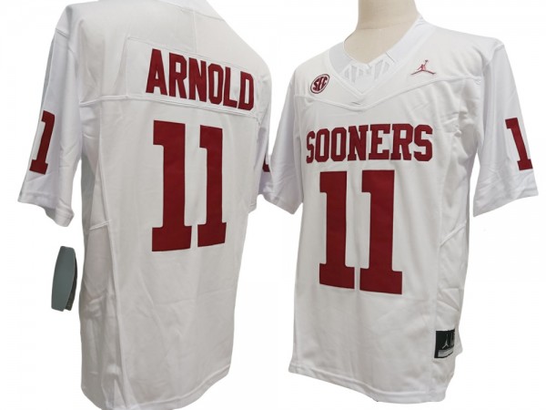 NCAA Oklahoma Sooners #11 Jackson Arnold White Vapor F.U.S.E. Limited Jersey