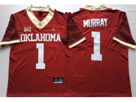 NCAA Oklahoma Sooners #1 Kyler Murray Red College Football Alternate Jersey