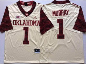 NCAA Oklahoma Sooners #1 Kyler Murray Cream College Football Alternate Jersey