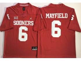 NCAA Oklahoma Sooners #6 Baker Mayfield Red College Football Jersey