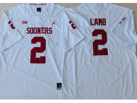 NCAA Oklahoma Sooners #2 CeeDee Lamb White College Football Jersey