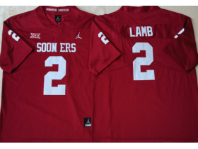 NCAA Oklahoma Sooners #2 CeeDee Lamb Red College Football Jersey