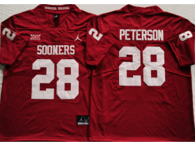 NCAA Oklahoma Sooners #28 Adrian Peterson Red College Football Jersey