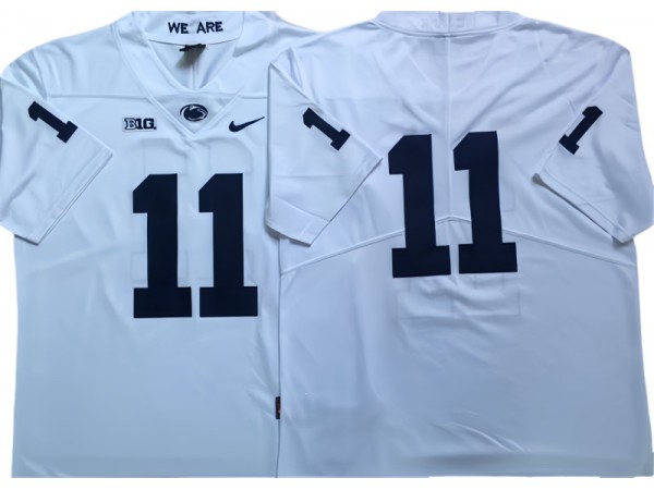 Penn State Nittany Lions #11 White College Football Jersey