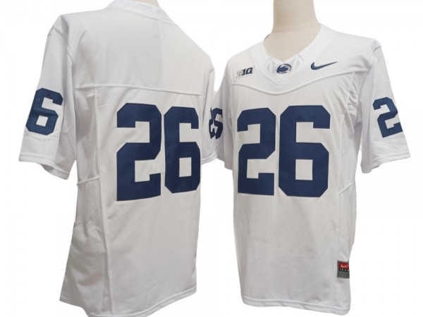 Penn State Nittany Lions #26 White Vapor F.U.S.E. Jersey - No Name