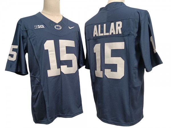 Penn State Nittany Lions #15 Drew Allar Navy Vapor F.U.S.E. Jersey