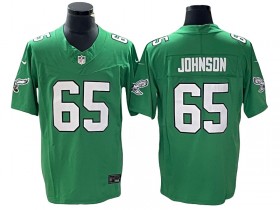 Philadelphia Eagles #65 Lane Johnson Kelly Green Alternate Vapor F.U.S.E. Limited Jersey