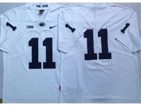 Penn State Nittany Lions #11 White College Football Jersey
