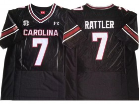 NCAA South Carolina Gamecock #7 Spencer Rattler Black College Jersey