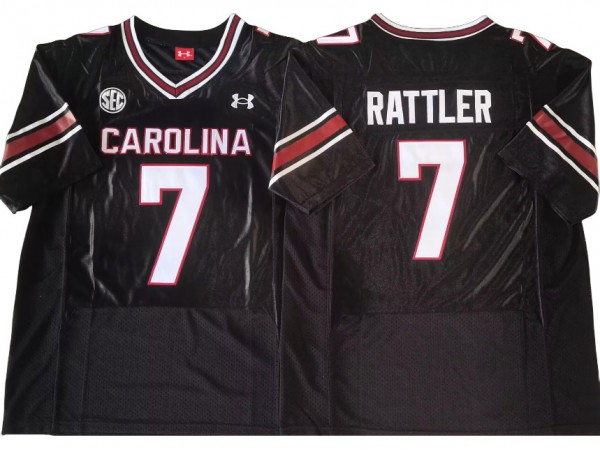 NCAA South Carolina Gamecock #7 Spencer Rattler Black College Jersey