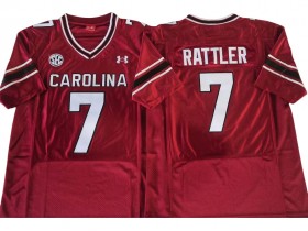 NCAA South Carolina Gamecock #7 Spencer Rattler Red College Jersey