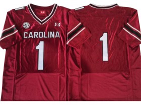 NCAA South Carolina Gamecock #1 Red College Jersey