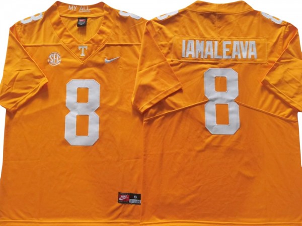 NCAA Tennessee Volunteers #8 Nico Iamaleava Orange Football Jersey