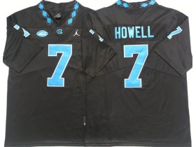 North Carolina Tar Heels #7 Sam Howell Black Football Jersey