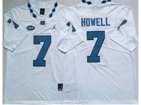 North Carolina Tar Heels #7 Sam Howell White Football Jersey