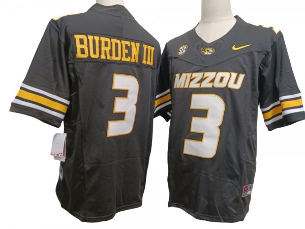 Missouri Tigers #3 Luther Burden III Black Vapor F.U.S.E. Limited Jersey