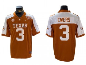 NCAA Texas Longhorns #3 Quinn Ewers Orange Thanksgiving Vapor F.U.S.E Limited Jersey