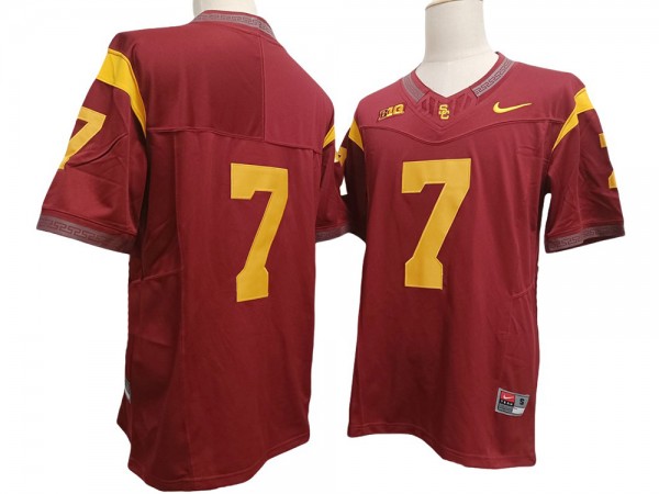 USC Trojans #7 Red Vapor F.U.S.E. Limited Jersey - No Name