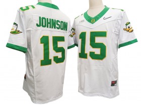 Oregon Ducks #15 Tez Johnson White Vapor F.U.S.E. Limited Jersey