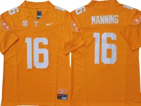 NCAA Tennessee Volunteers #16 Peyton Manning Orange Vapor F.U.S.E. Limited Team Logo Jersey