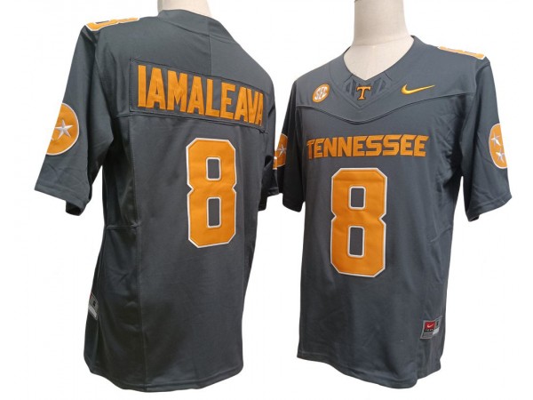 Tennessee Volunteers #8 Nico Iamaleava Gray Vapor F.U.S.E. Limited Football Jersey