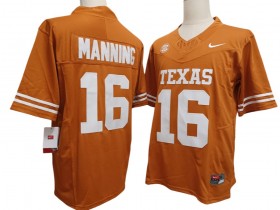 NCAA Texas Longhorns #16 Arch Manning Orange Vapor F.U.S.E. Limited Jersey