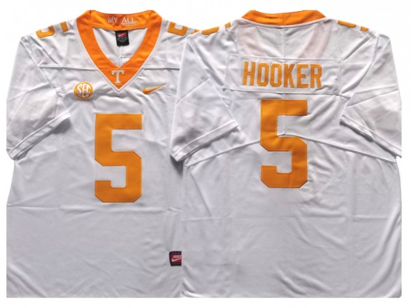 NCAA Tennessee Volunteers #5 Hendon Hooker White College Football Jersey