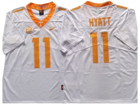 NCAA Tennessee Volunteers #11 Jalin Hyatt White College Football Jersey