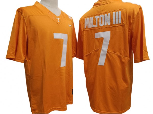 NCAA Tennessee Volunteers #7 Joe Milton III Orange College Football Jersey