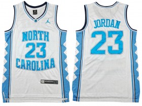 NCAA North Carolina #23 Michael Jordan White College Jersey