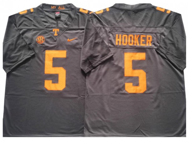 NCAA Tennessee Volunteers #5 Hendon Hooker Gray College Football Jersey