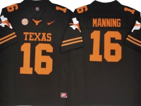 NCAA Texas Longhorns #16 Arch Manning Black Vapor F.U.S.E. Limited Jersey - Texas logo