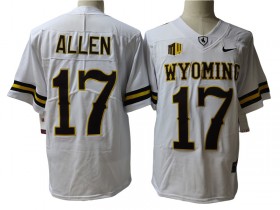 NCAA Wyoming Cowboys #17 Josh Allen White College Football Jersey-Custom