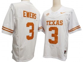 NCAA Texas Longhorns #3 Quinn Ewers White Vapor F.U.S.E. Limited Jersey