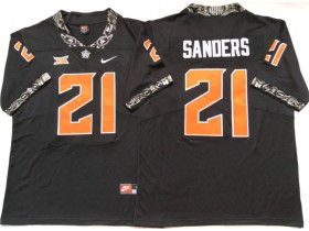 NCAA Oklahoma State Cowboys #21 Barry Sanders Black College Football Jersey