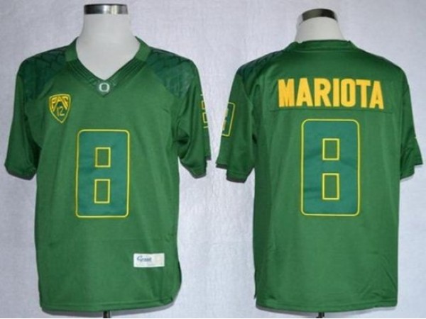 NCAA Oregon Ducks #8 Marcus Mariota Green College Custom Jersey