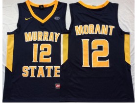 NCAA Murray State Racers #12 Ja Morant Navy College Basketball Jersey
