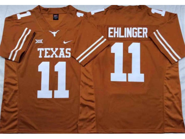 NCAA Texas Longhorns #11 Sam Ehlinger Orange College Football Jersey