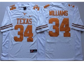 NCAA Texas Longhorns #34 Ricky Williams White College Football Jersey