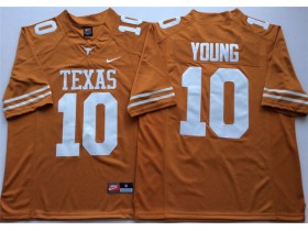 NCAA Texas Longhorns #10 Vince Young Orange College Football Jersey