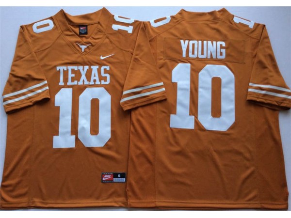 NCAA Texas Longhorns #10 Vince Young Orange College Football Jersey