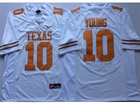 NCAA Texas Longhorns #10 Vince Young White College Football Jersey