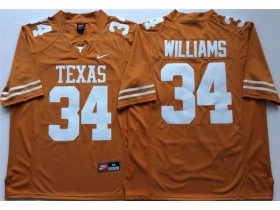 NCAA Texas Longhorns #34 Ricky Williams Orange College Football Jersey