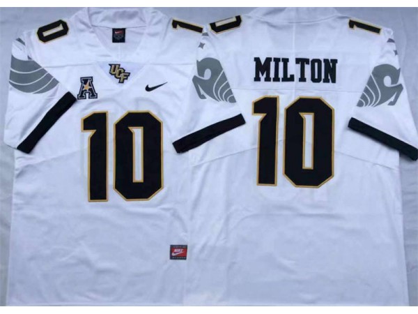 NCAA UCF Knights #10 McKenzie Milton White College Football Jersey