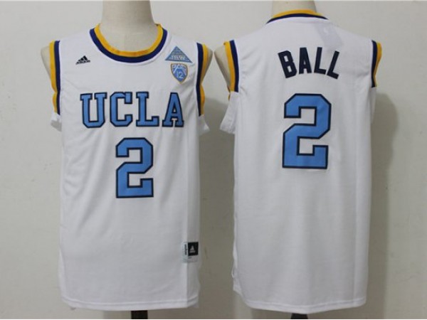 UCLA Bruins #2 Lonzo Ball White College Basketball Jersey