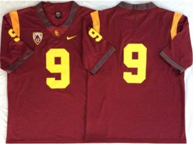 NCAA USC Trojans #9 Red College Football Jersey