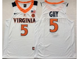 NCAA Virginia Cavaliers #5 Kyle Guy White College Basketball Custom Jersey
