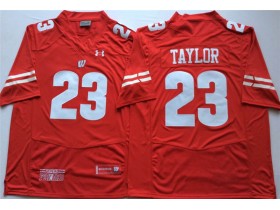 NCAA Wisconsin Badgers #23 Jonathan Taylor Red College Football Jersey