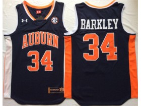 NCAA Auburn Tigers #34 Charles Barkley Navy College Basketball Custom Jersey